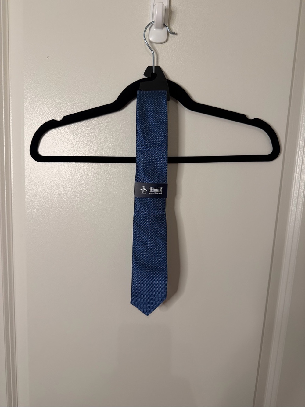 Original Penguin Men's Medium Blue Textured Tie